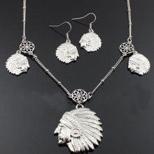 Apache Chief Charm Fashion Necklace Set