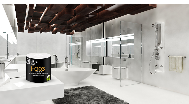 High Quality Soft Texture Ultrathick Biodegradable Pulp White Tissue Roll