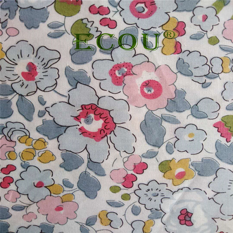 hot sale 60s organic cotton poplin print bedding and packing fabric