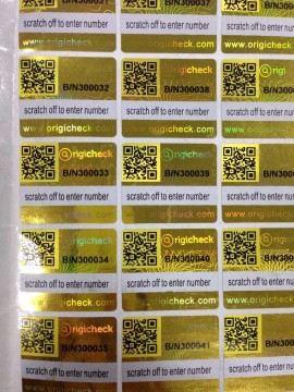 3d QR Code Security Barcode Labels