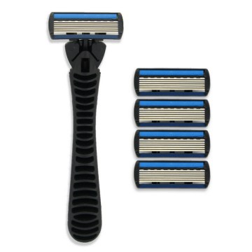 D620L ABS Plastic and Rubber handle six blade disposable razor