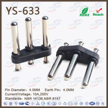 Yysr-633 Brasil 3 Pin Plug