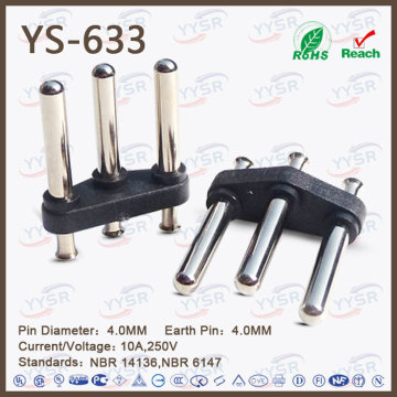 Yysr-633 Brasil 3 Pin Plug