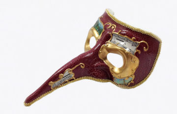 Brown Traditional Masquerade Venetian Masks Long Nose Handmade