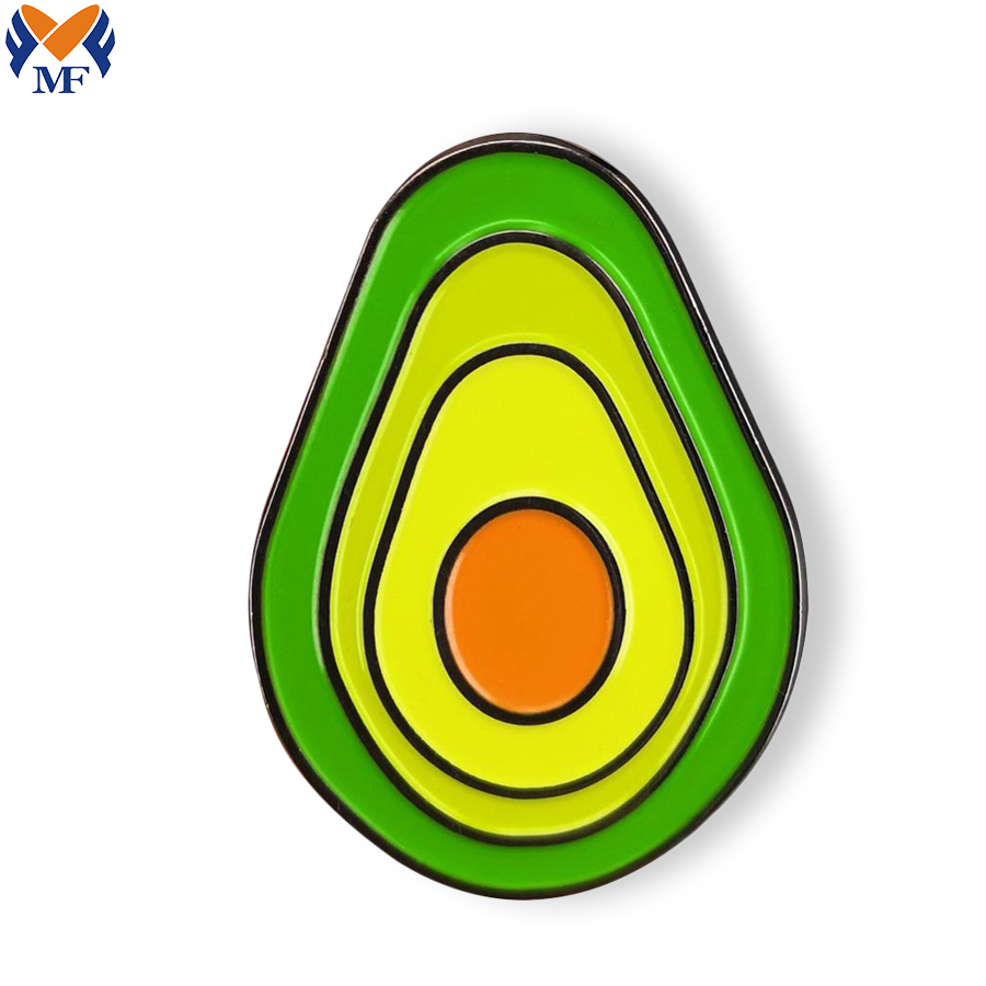 Distintivo di perno vegano Avocado personalizzato in metallo