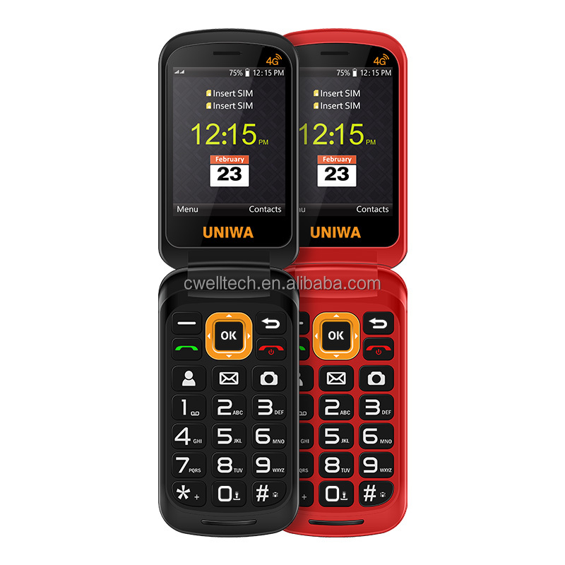 UNIWA V909T 2.8 Inch 4G Mobile Phone Large Button Cordless Cell Phones For Seniors