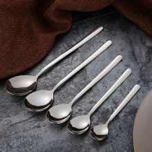 5 Sizes korean Stainless  Silver dinner Spoon