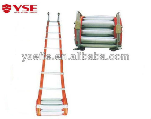 Aluminum foldable fire safety rope ladder