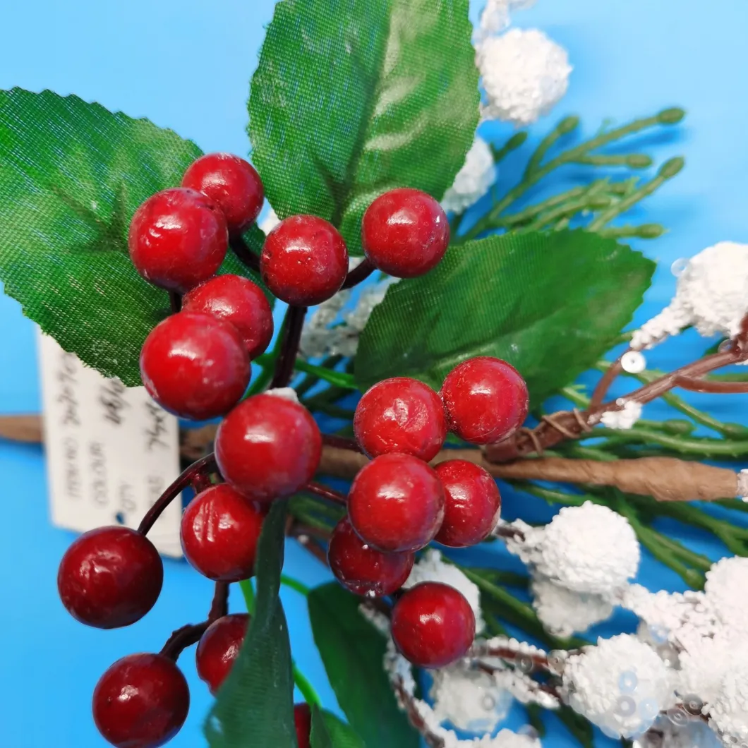 Wholesale Berry Artificial Christmas Red Plastic Home Decoration