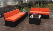 rattan sofa sets,4 pcs armless sofa set