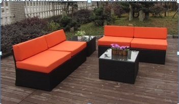 rattan sofa sets,4 pcs armless sofa set