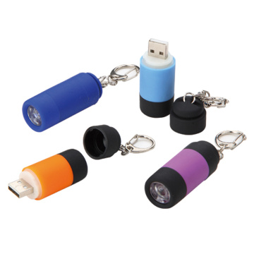 Emergency tiny keychain USB rechargeable LED light