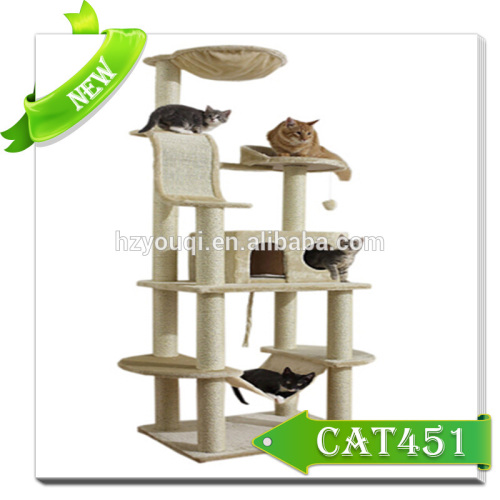 Hidden litter box furniture/cat scratch condo/new design cat tree