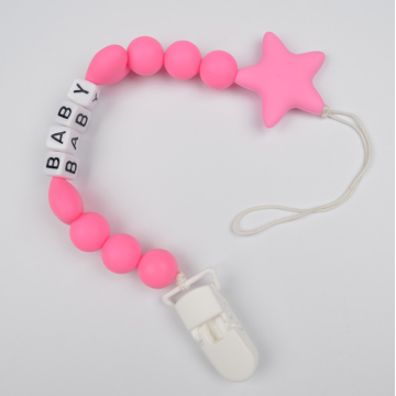 Custom Logo Infants Silicone Pacifier Binky Holders Chains