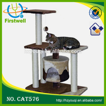 Easy assemble wood pet toys cat tree house