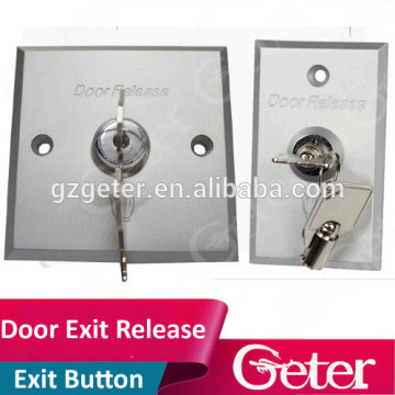 Door metal exit button, exit switch with key