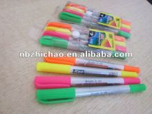 Newly-designed Dual tip highlighter set pvc bag packing