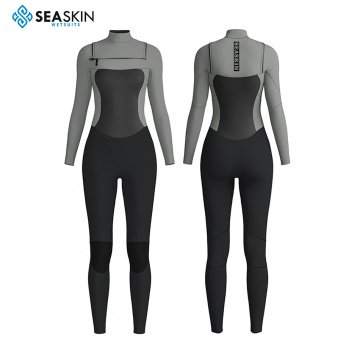 Seaskin Chest Zip Women&#39;s Long Sleeve Surfing Wetsuit