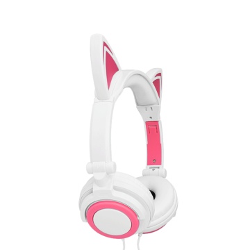 OEM factory Personal lighting cute cat ear headphone