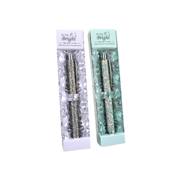 Novelty Glitter Gift Pen Set - Shiny Ballpoint Pens for Students