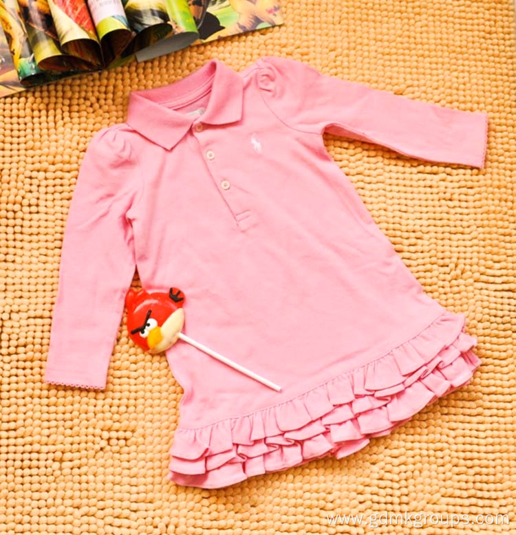 Children girl long sleeve dress summer spring simple