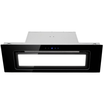 90cm Glass Canopy Cooker Hood - Black