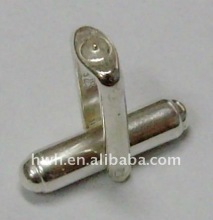  Sterling Silver 925 Cuff Links Finding with Foot 