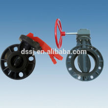 Plastic PVC Butterfly Valves Gear Type