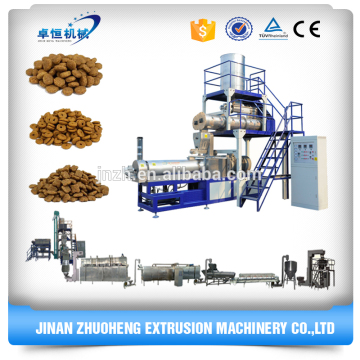 Extruded pet snacks pellet food manufacturing line in Jinan Zhuoheng machinery