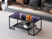 LED Infinity Tunnel Glass Coffee Table