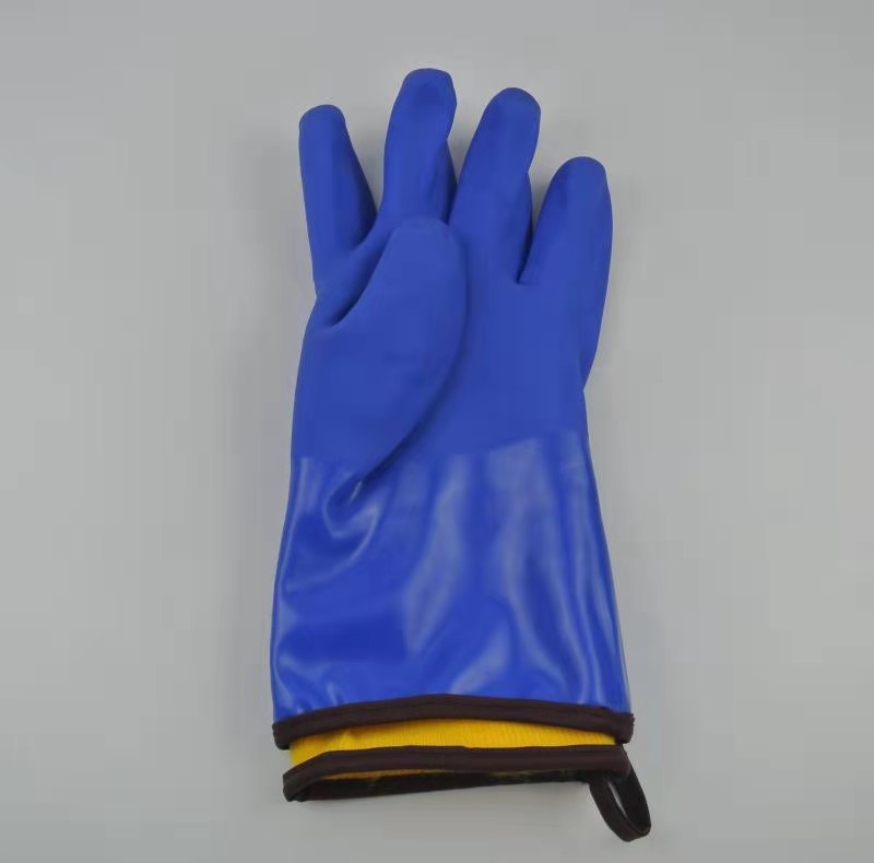 Guantes revestidos de invierno de trabajo pesado con revestimiento de PVC