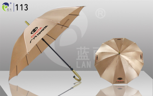 Automatic Open Straight Umbrella with Satin Fabric, Best for Cosmetics Company to Promotional Event