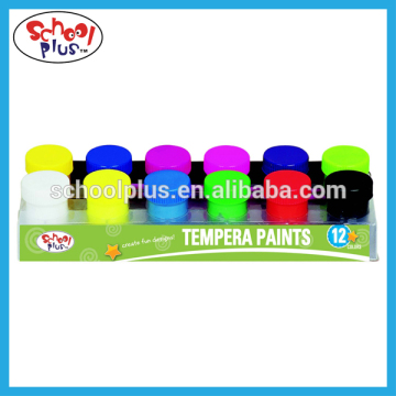 Non-toxic 12 colors tempera paints/water color paints