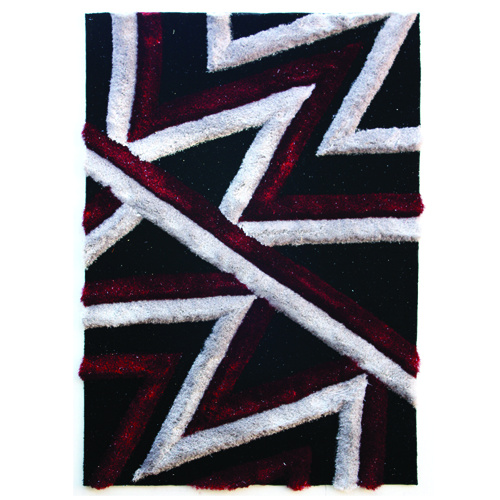 Polyester Soie Shaggy avec tapis 3D