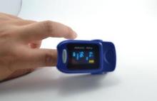 Medical Finger Pulse Oximeter Blue , Finger Tip Blood Oxyge