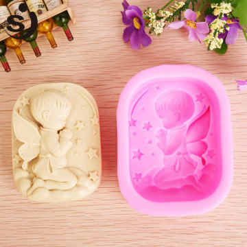 Novelty Angel shape silicone soap mould/mold for bath/lux/baby soap