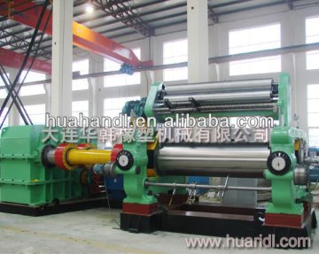 open rubber mixing mill with stock blender