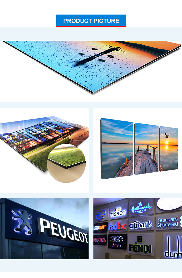 2019 Hot Sale! 3*0.21mm PE coating ACP for Signage Board Advertising Board UV Printing 3D Digital Printing Panel