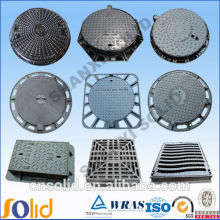 Ductile/cast iron manhole cover with frames