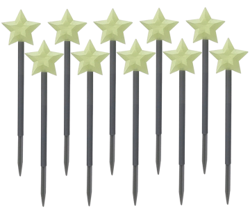 Glow in the garden pebbles Glow Stone Garden Stakes