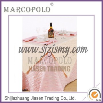 hotel table cloth/fancy banquet jacquard table cloth/cheap wedding polyester stock table cloth