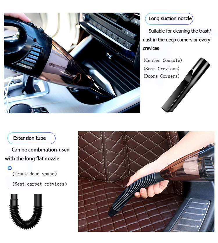 Good quality vehicle cleaning high pressure compressor 8000pa portable wireless usb mini car vacuum cleaner