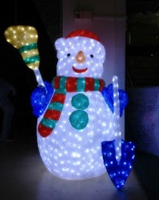 Lighted Metal Christmas Snowman Decorations