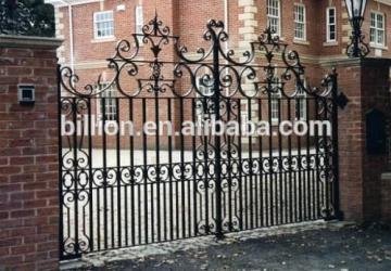 morden black Ornamental Wrought Iron Gate