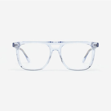 Square double bridge Acetate Men's Optical Frames