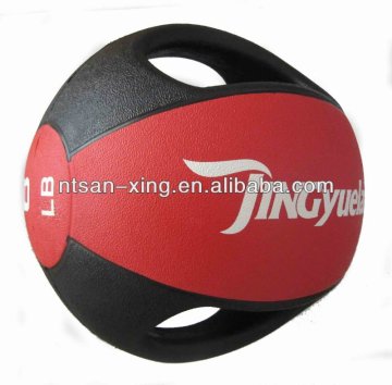 Dual grip medicine ball/ rubber medicine ball/medicine ball with handle