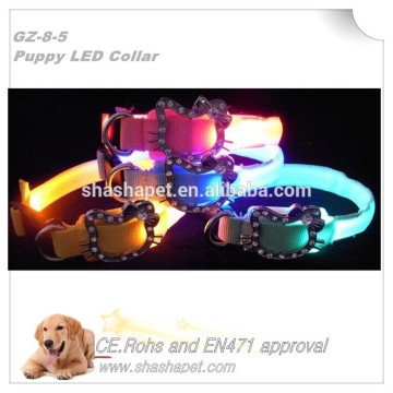 Puppy Led dog collar with cheap stuff for wholesale