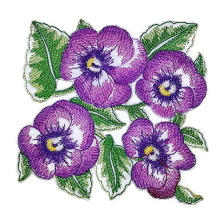 Unique Garden's Best Delight Pansy Embroidered Patch
