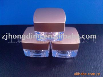 clear square cream jar
