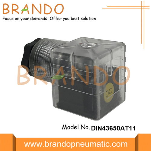 DIN43650A PG11 Solenoid Coil Connector med LED -indikator